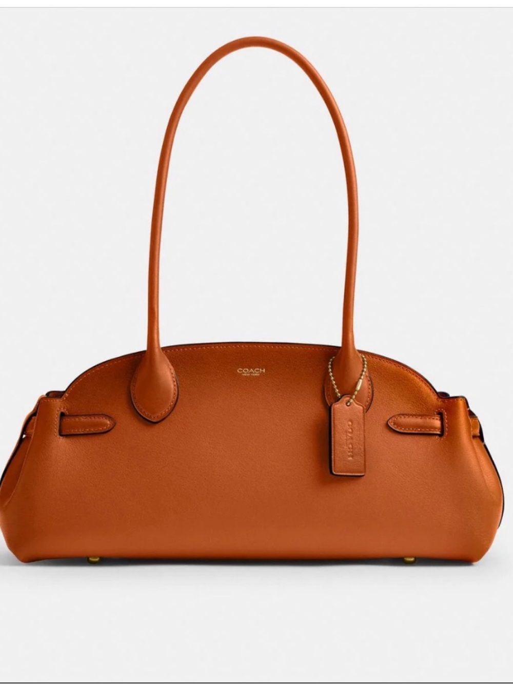 🧡Coach NWT Empire 34 Leather Shoulder Bag in Burnished Toffee
